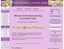 Tablet Screenshot of homeschooling-curriculum-guide.com